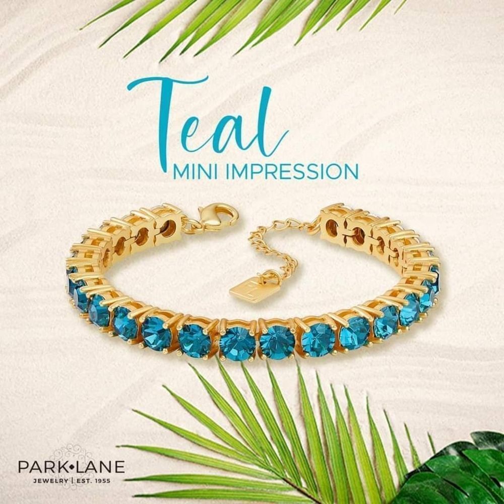 Park Lane Teal Mini Impression Set Bracelet